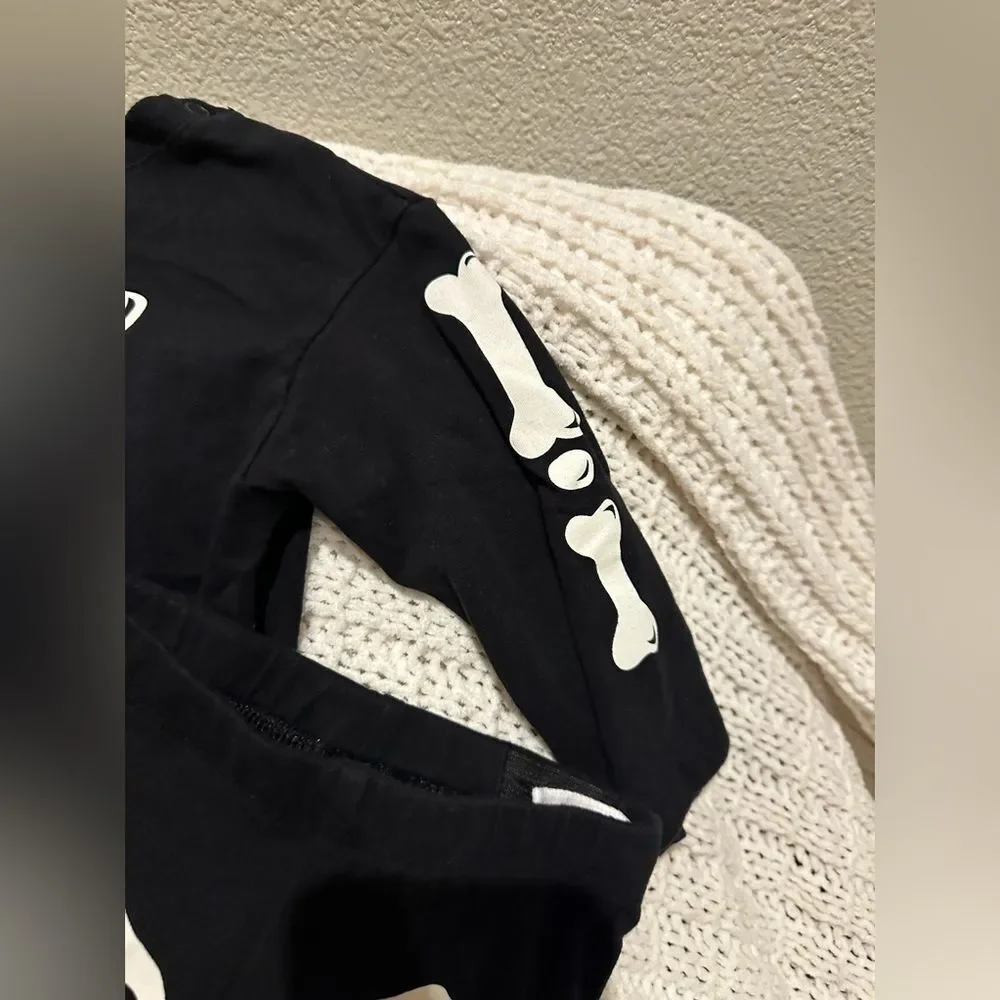 H&M Skeleton 2 Piece Outfit (Pants & Shirt) Size -9 Months